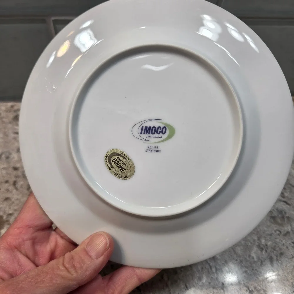 IMOCO Fine China Stratford No 1188 Bread Butter Plate Floral Lattice Japan 6.25